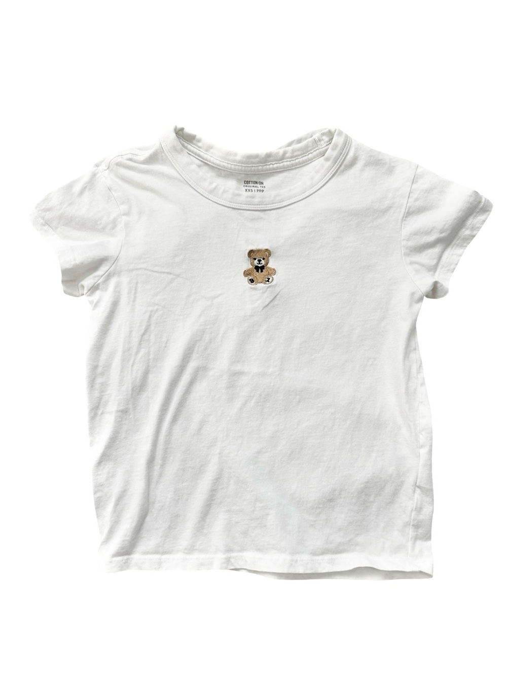 Cotton On Original Tee Teddy Embroidery XXS PPP